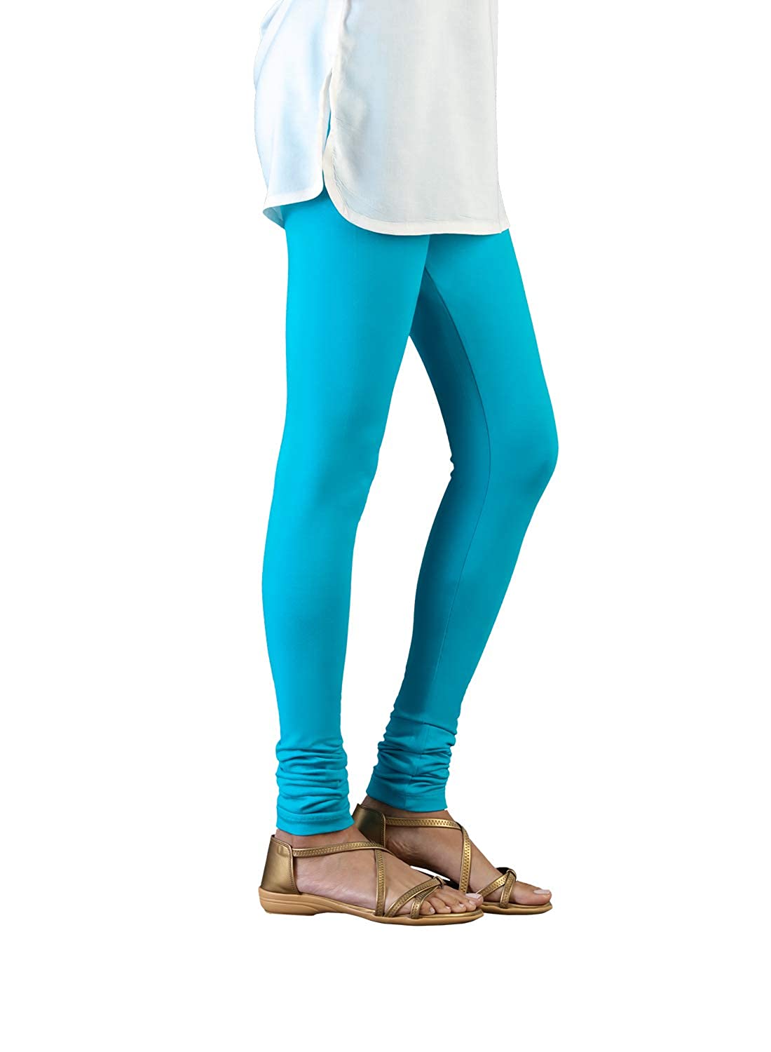 Mid Waist Turquoise Shimmer Ankle Length Leggings, Party Wear, Slim Fit at  Rs 350 in Chandigarh