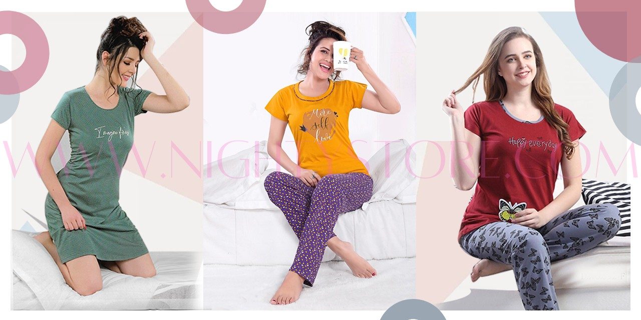 SATYANAM - ALPINE FANCY NIGHTIES WITH HEAVY PATCH - Coffee Brown - JO's  Nighty Store